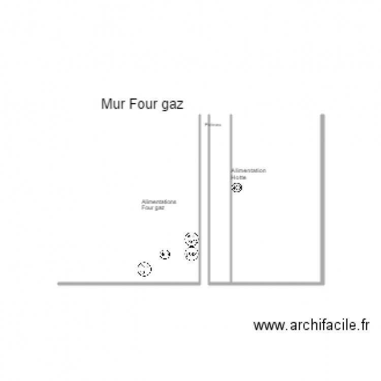 Mur four gaz. Plan de 0 pièce et 0 m2