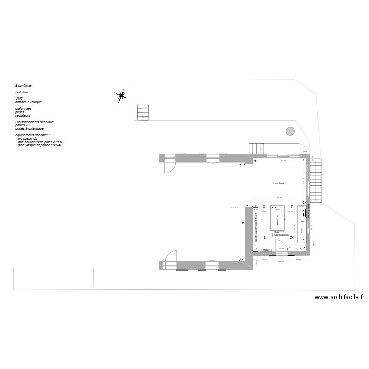 projet aménagement cuisine. Plan de 0 pièce et 0 m2