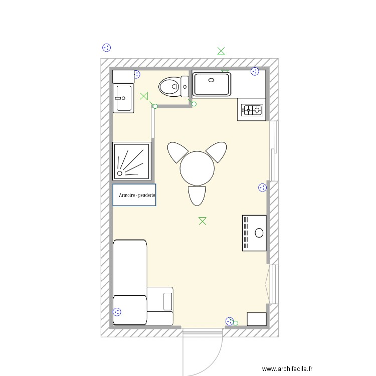 cabanon. Plan de 0 pièce et 0 m2