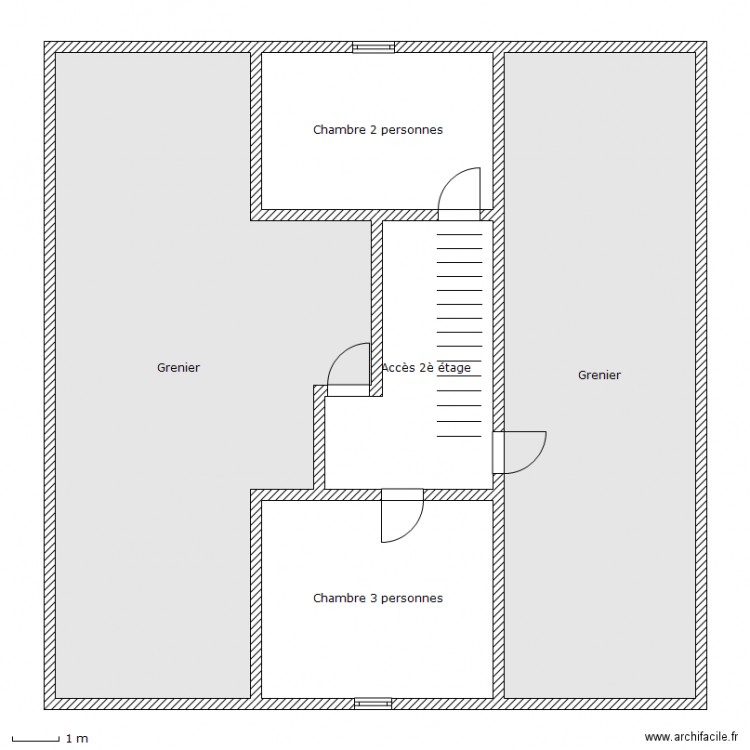 Auberge - Grenier - 3è étage. Plan de 0 pièce et 0 m2