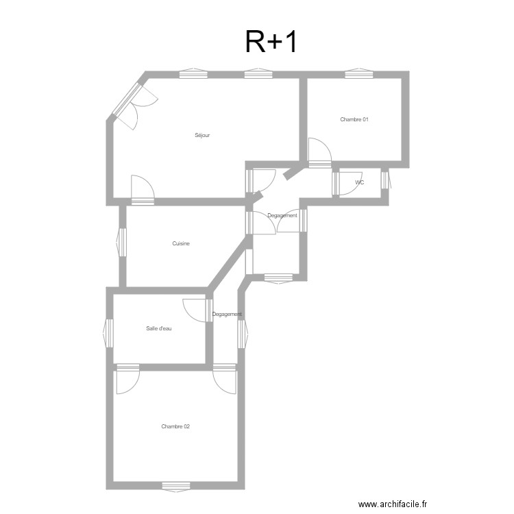 350600920. Plan de 8 pièces et 81 m2