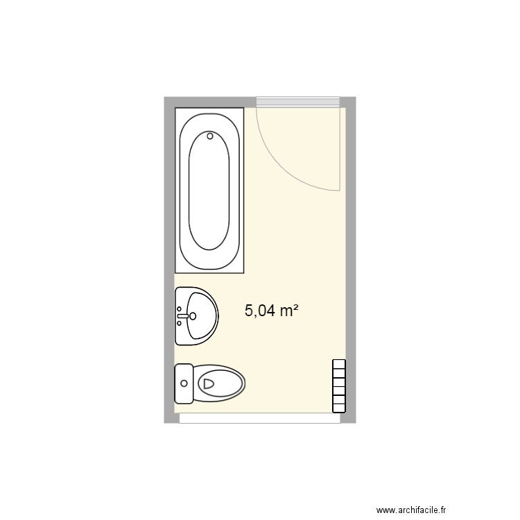 Maache SDB existant. Plan de 0 pièce et 0 m2