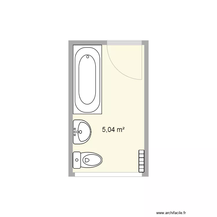 Maache SDB existant. Plan de Maache SDB existant. Plan de