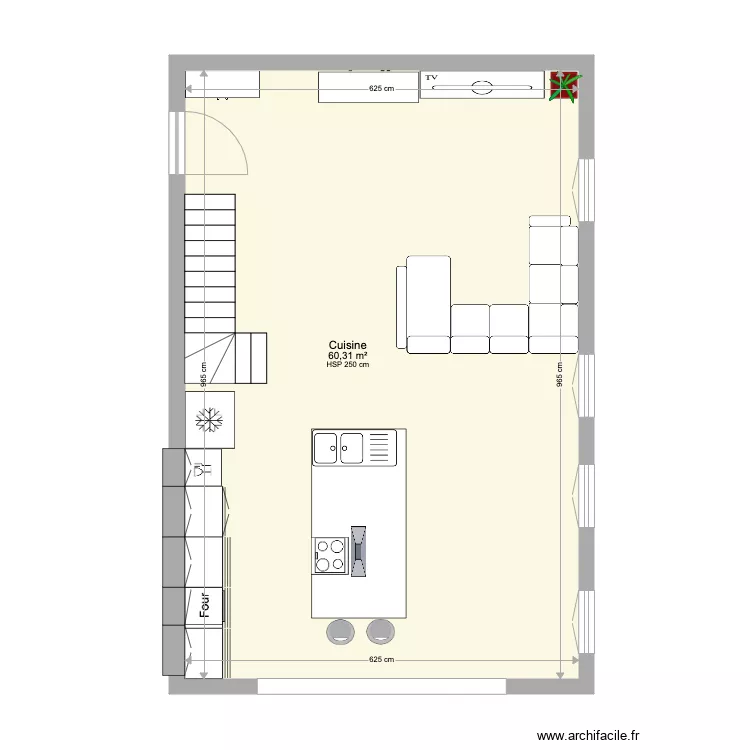 Cuisine / Salon RP. Plan de Cuisine / Salon RP. Plan de