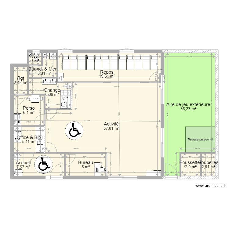 SANARY Projet PMI Meublé V ArL 310522. Plan de 13 pièces et 156 m2