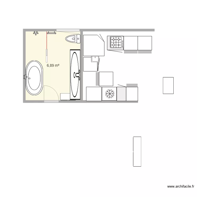 SDB 8 37 TER. Plan de SDB 8 37 TER. Plan de