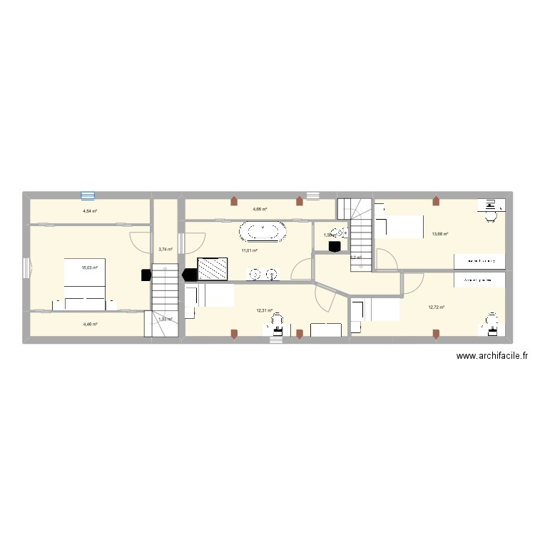 Giordana-étageLILI. Plan de 0 pièce et 0 m2