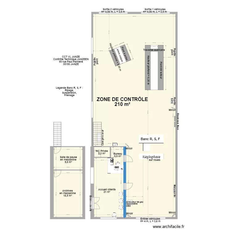 CCT VL JANZE. Plan de 