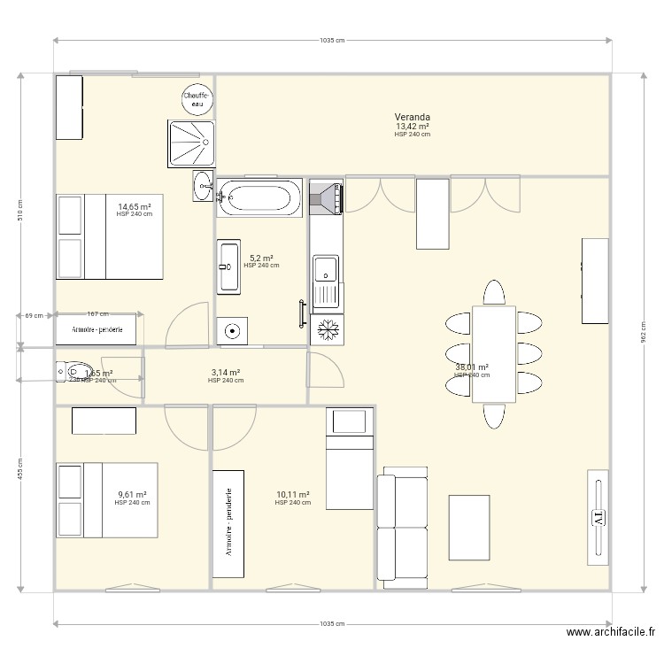 Maison. Plan de 0 pièce et 0 m2