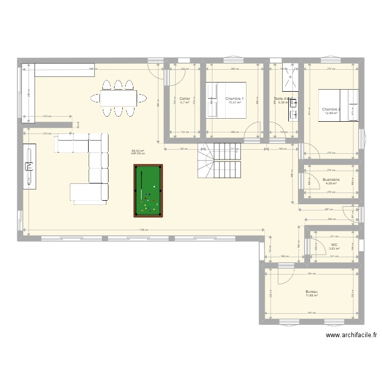 Plans Maison Saint Cyr. Plan de 8 pièces et 149 m2