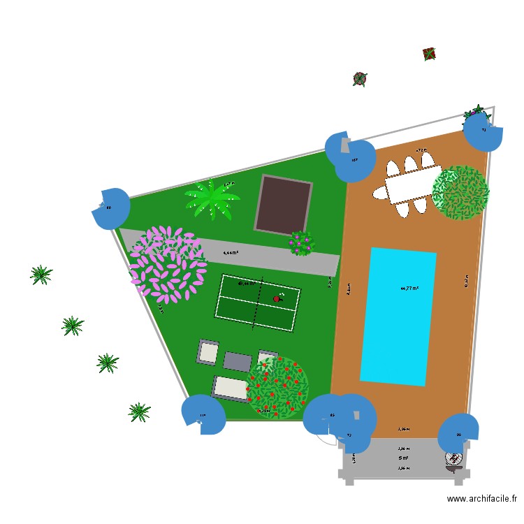 Jardin. Plan de 0 pièce et 0 m2