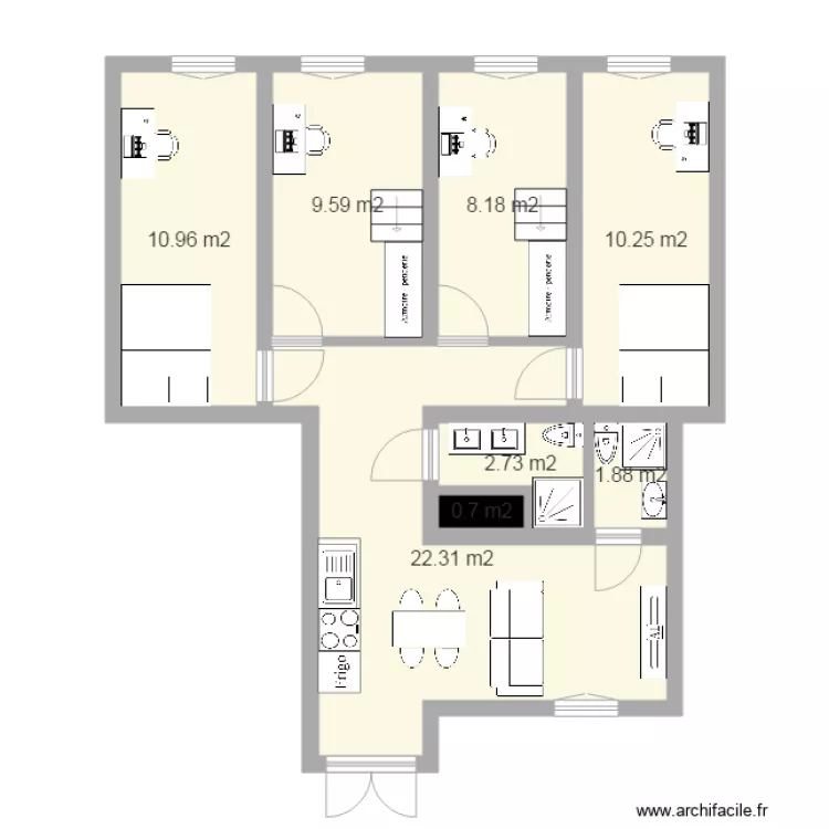 Appartement visite 0303. Plan de Appartement visite 0303. Plan de