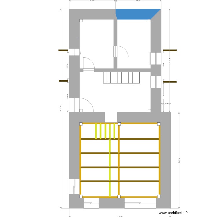 plan bati secondaire rdc octobre 22. Plan de 18 pièces et 79 m2