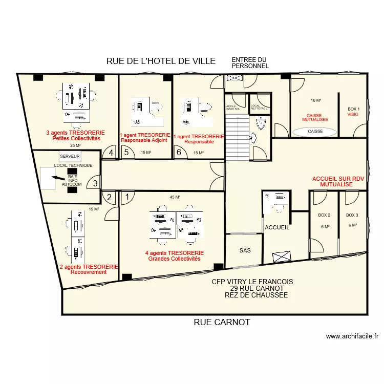 VITRY CARNOT fusion. Plan de 