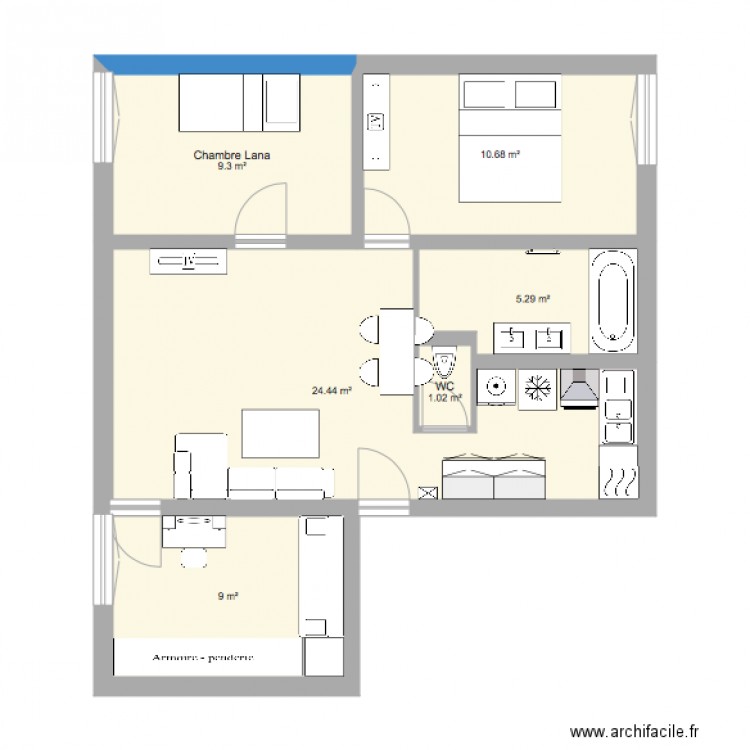 Appartement Bezons Projet. Plan de 0 pièce et 0 m2