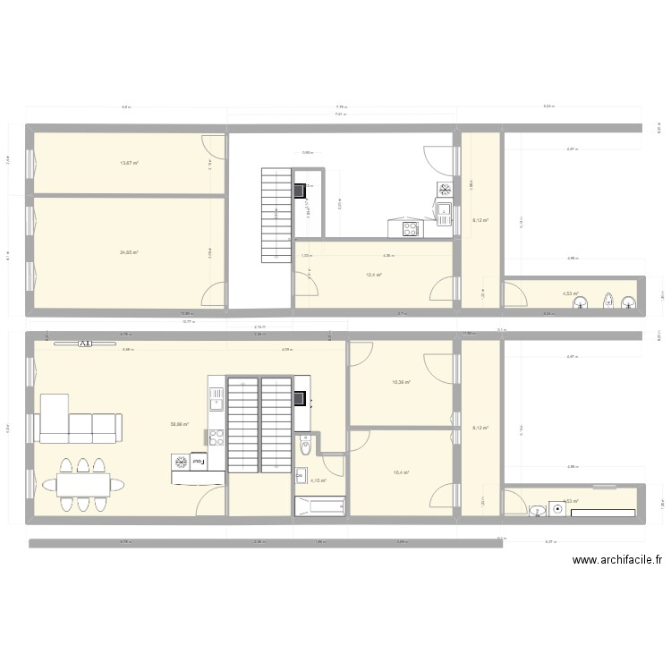 1er etage . Plan de 0 pièce et 0 m2