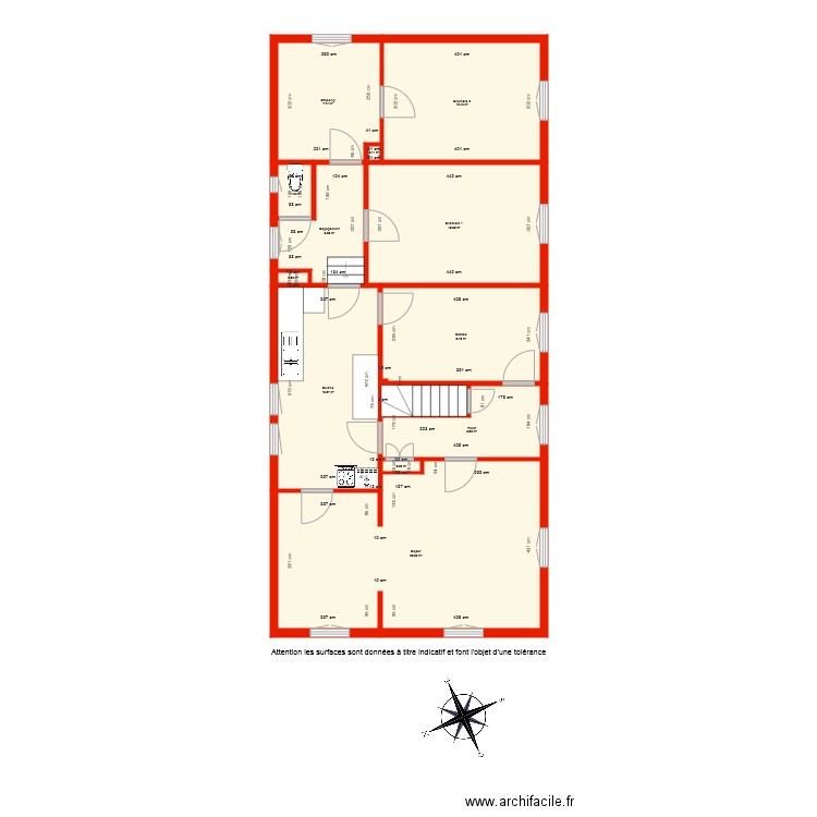 BI 4058 1er étage côté. Plan de 0 pièce et 0 m2
