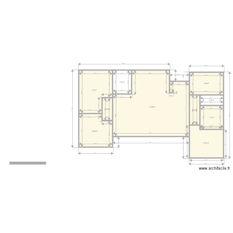 maison U. Plan de 0 pièce et 0 m2