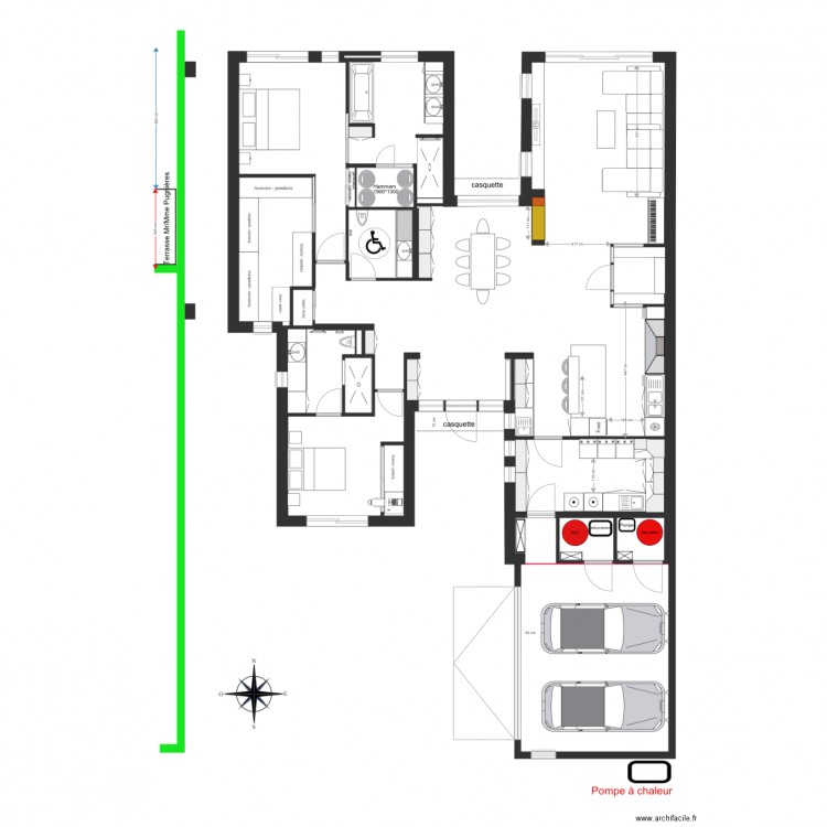 Villa Pascal 22 mars 17 V6 cotes DAI. Plan de 0 pièce et 0 m2