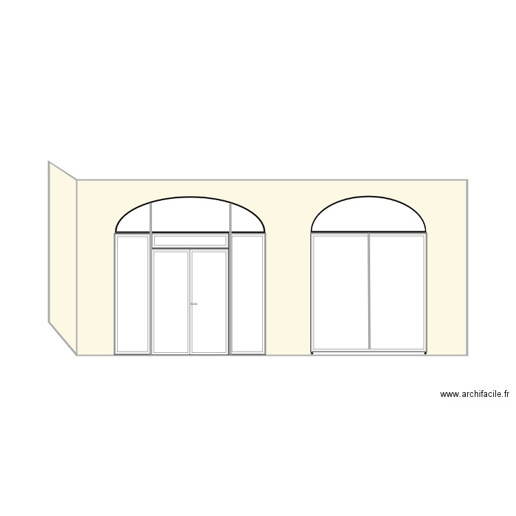 St-Junien-facade. Plan de 2 pièces et 30 m2