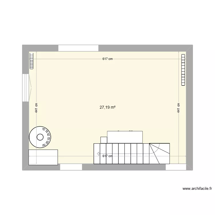 SALON LACHAISE. Plan de 