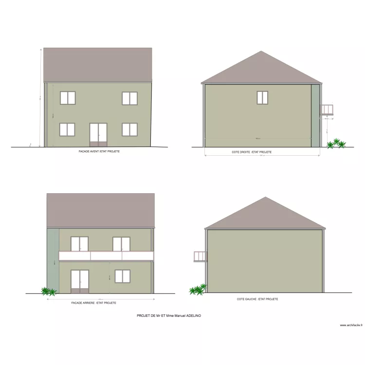 FACADE HESSERANGE . Plan de 