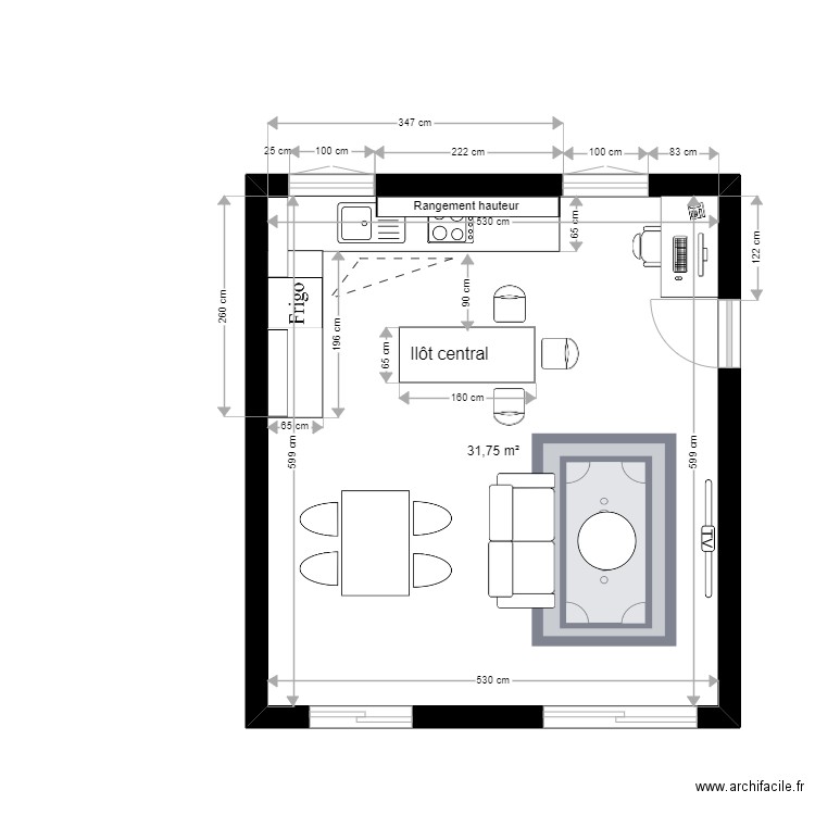 DEVOIR N1 U42 (2). Plan de 1 pièce et 32 m2