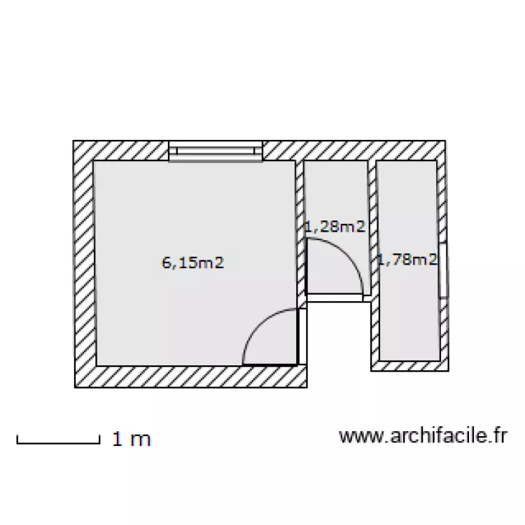 Salle de Bains   WC. Plan de 