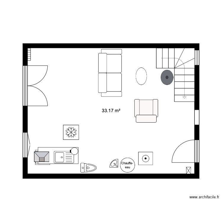 RDC Chalet 34 M sans SDB 4. Plan de 0 pièce et 0 m2