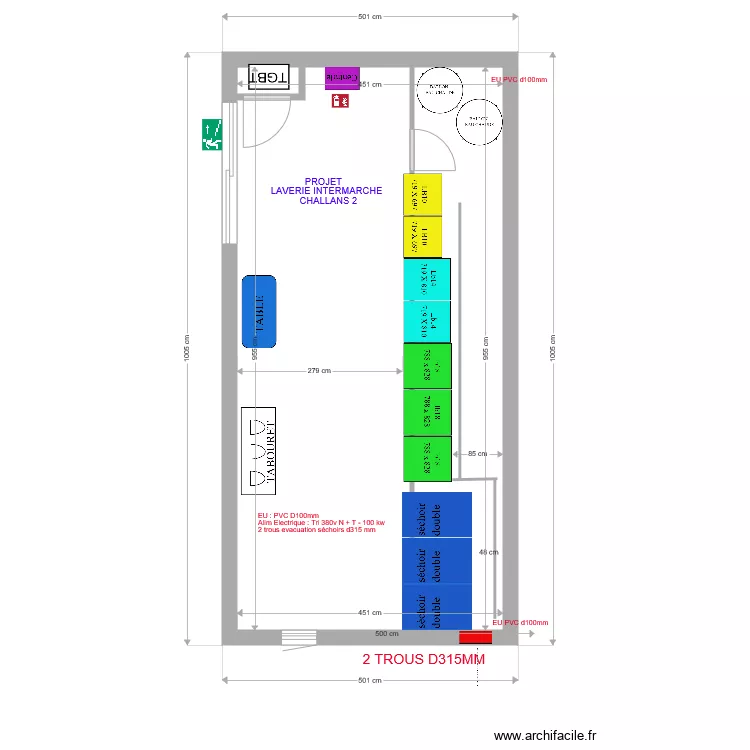 LAVERIE INTERMARCHE CHALLANS 2. Plan de 