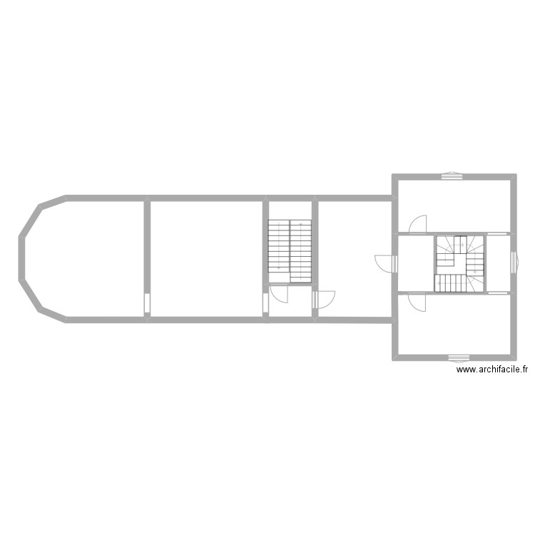 BARBIN MANOIR COMBLE. Plan de 9 pièces et 124 m2