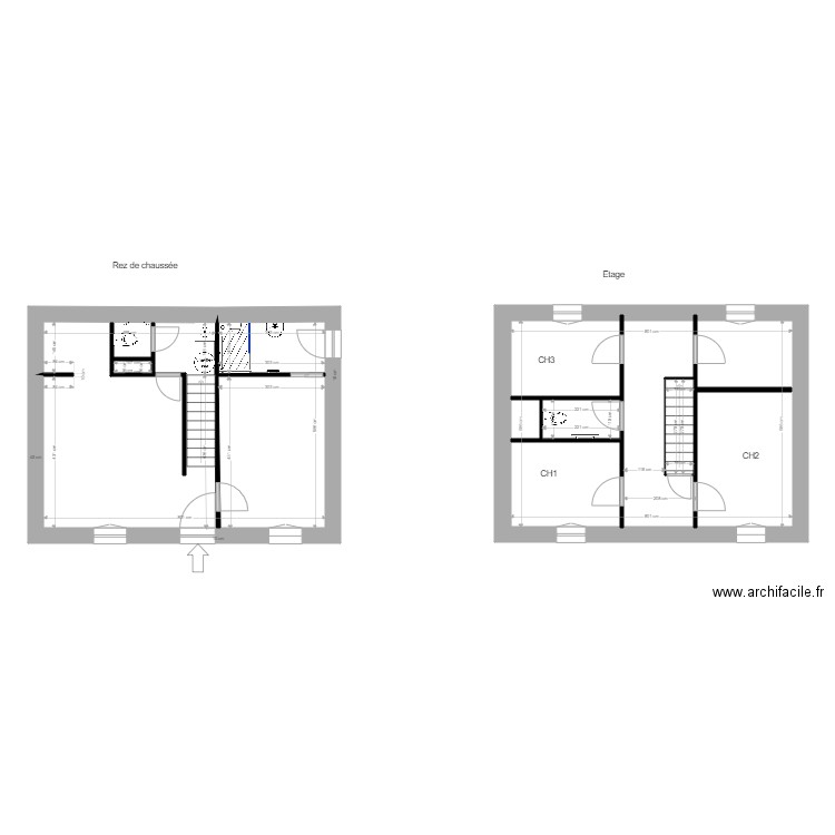 LEBRAT Auvers projet. Plan de 0 pièce et 0 m2