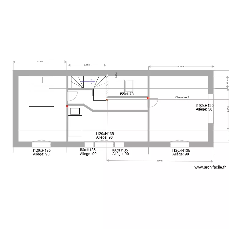 MAISON 3  technique. Plan de 