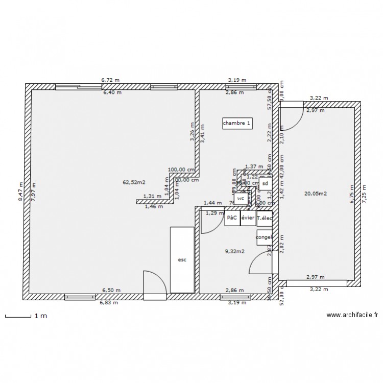 villabossa 4 chambres (1rdc) idee Blandine Hervé. Plan de 0 pièce et 0 m2