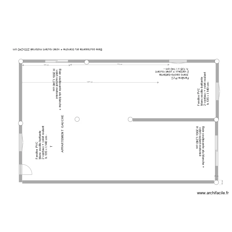 PLAN MESURE APPARTEMENT GAUCHE . Plan de 