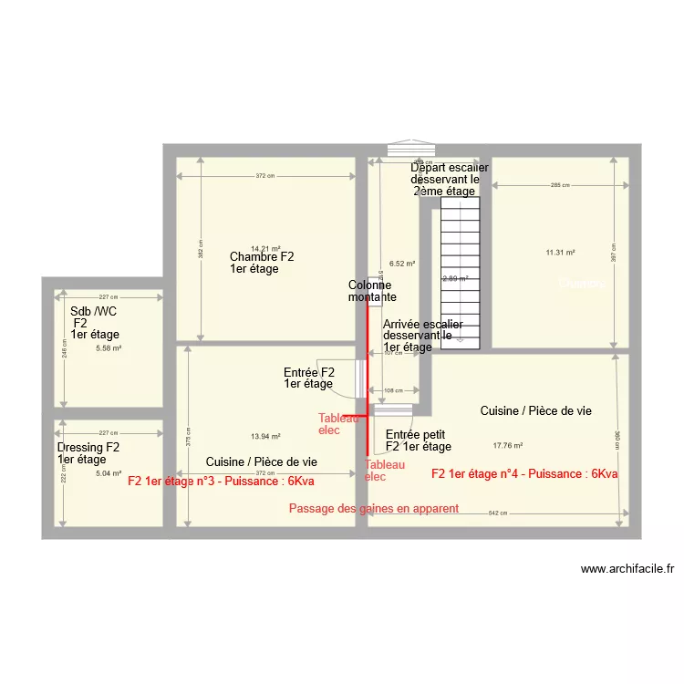 Marnaz Maison 1er étage. Plan de Marnaz Maison 1er étage. Plan de