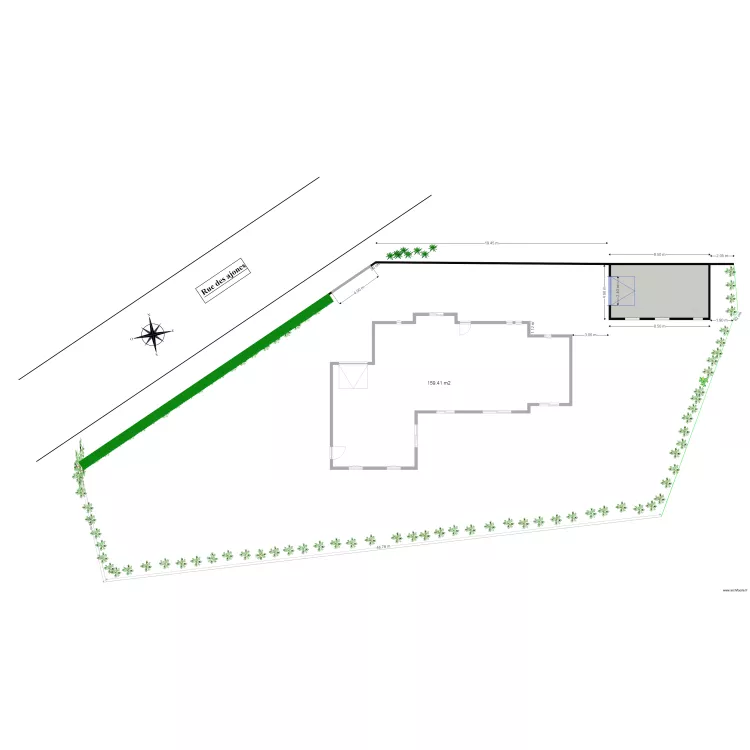 Plan situation d&eacute;finitif. Plan de 