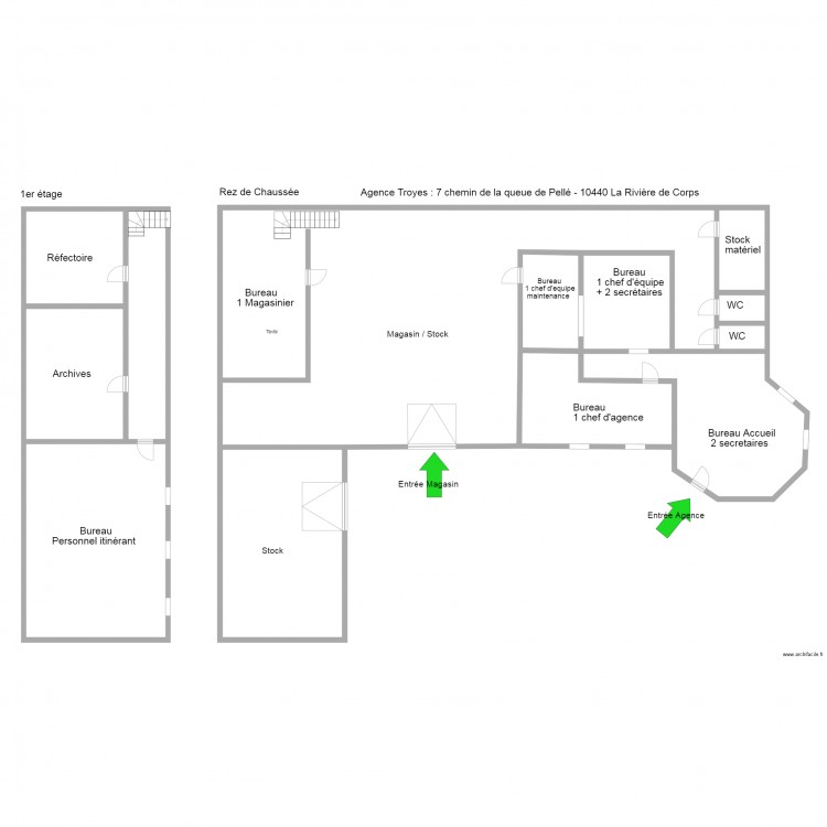 Plan agence Troyes. Plan de 0 pièce et 0 m2