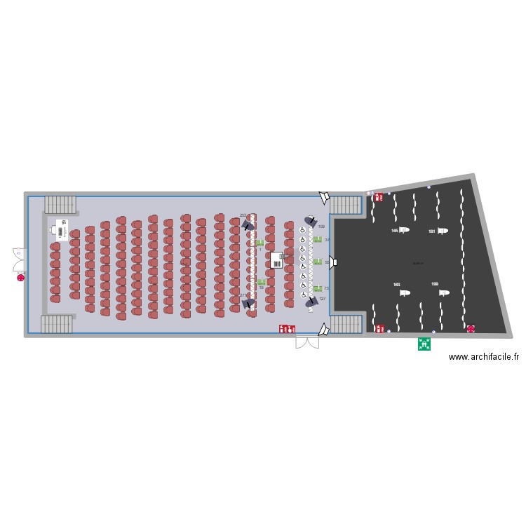 Théâtre BOUSSAY. Plan de 0 pièce et 0 m2