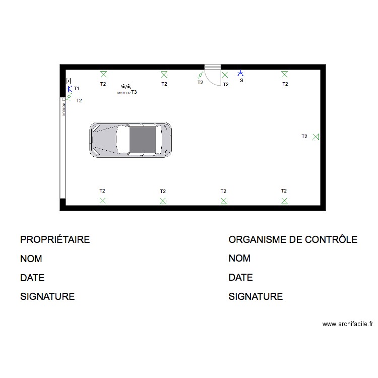 GARAGE. Plan de 0 pièce et 0 m2