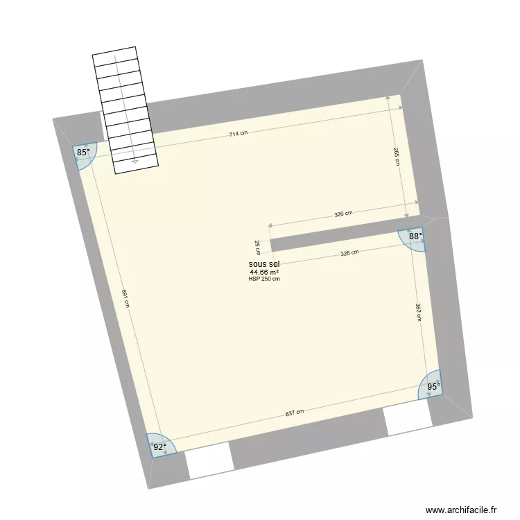 sous sol. Plan de 