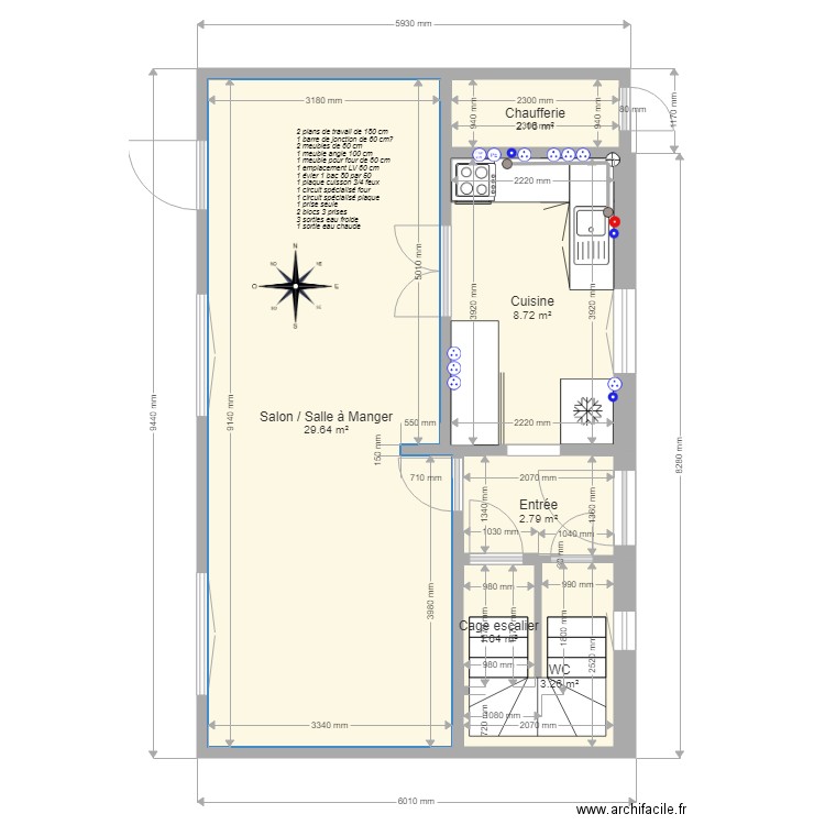 SOLTERRE 3 pl Bourg Aménagement Cuisine v4. Plan de 0 pièce et 0 m2