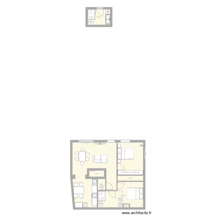 appart. Plan de appart. Plan de