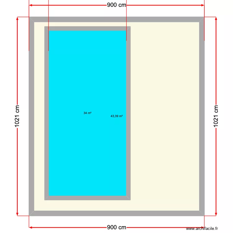 Plan plage piscine. Plan de 