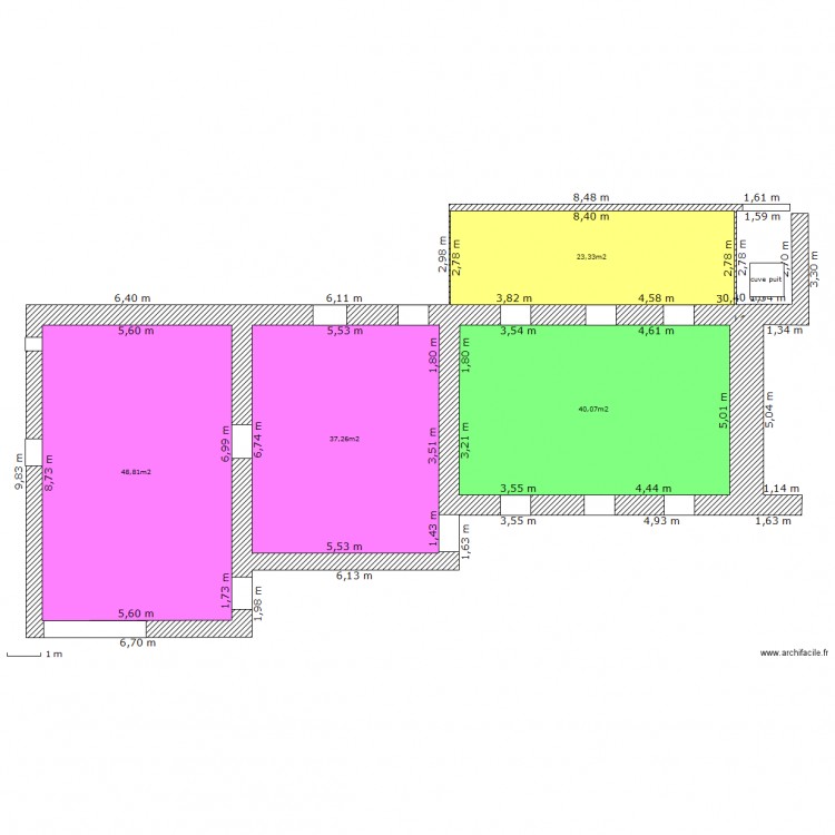 Bloc actuel four. Plan de 0 pièce et 0 m2