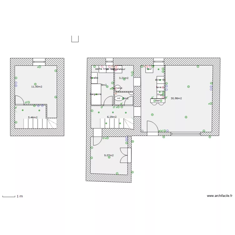 appart2 brut. Plan de 