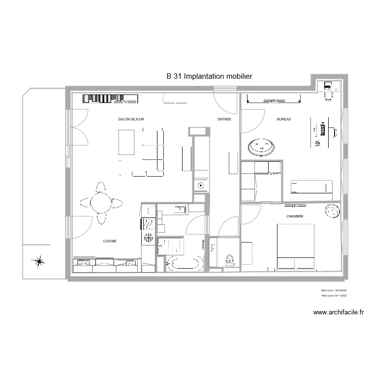 B31 Bonne orientation. Plan de B31 Bonne orientation. Plan de