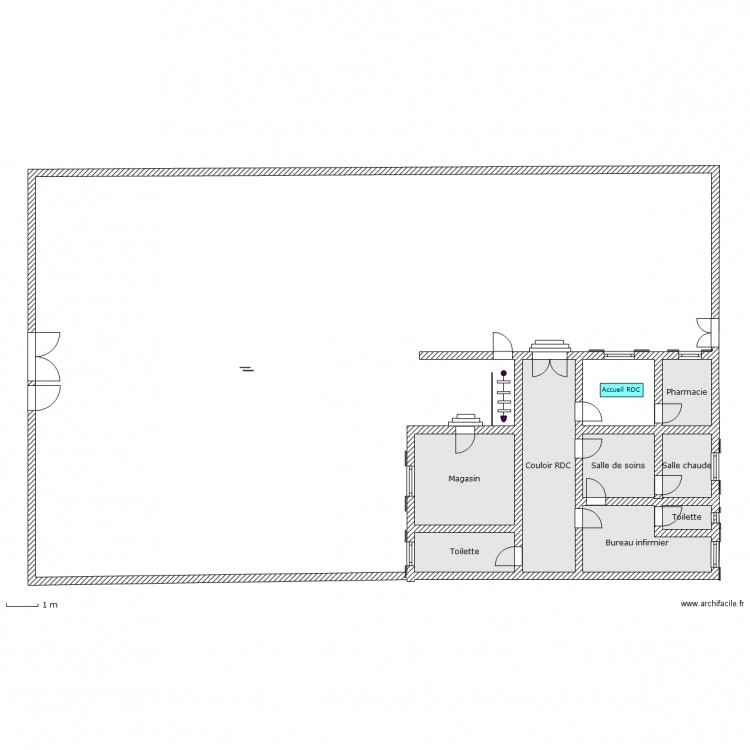 PLAN BARRIERE   RDC INFIRMERIE   MAGASIN. Plan de 0 pièce et 0 m2