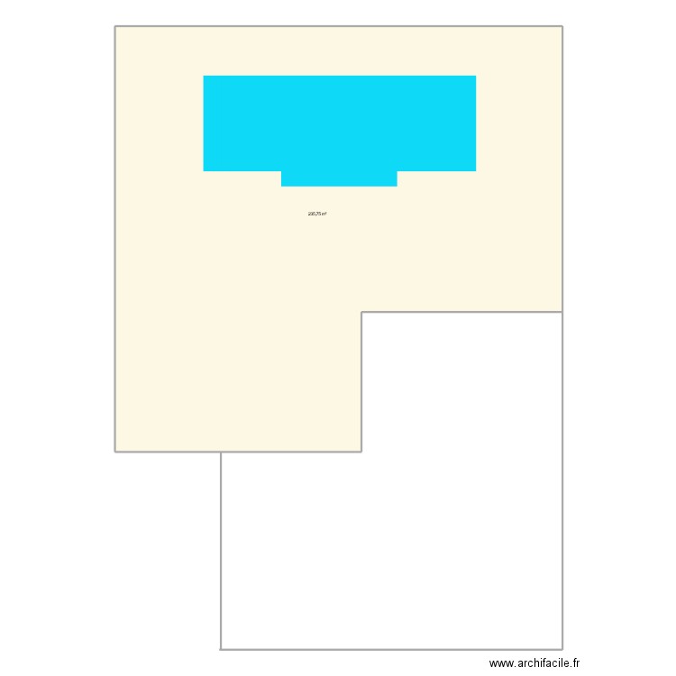 piscine. Plan de 1 pièce et 236 m2