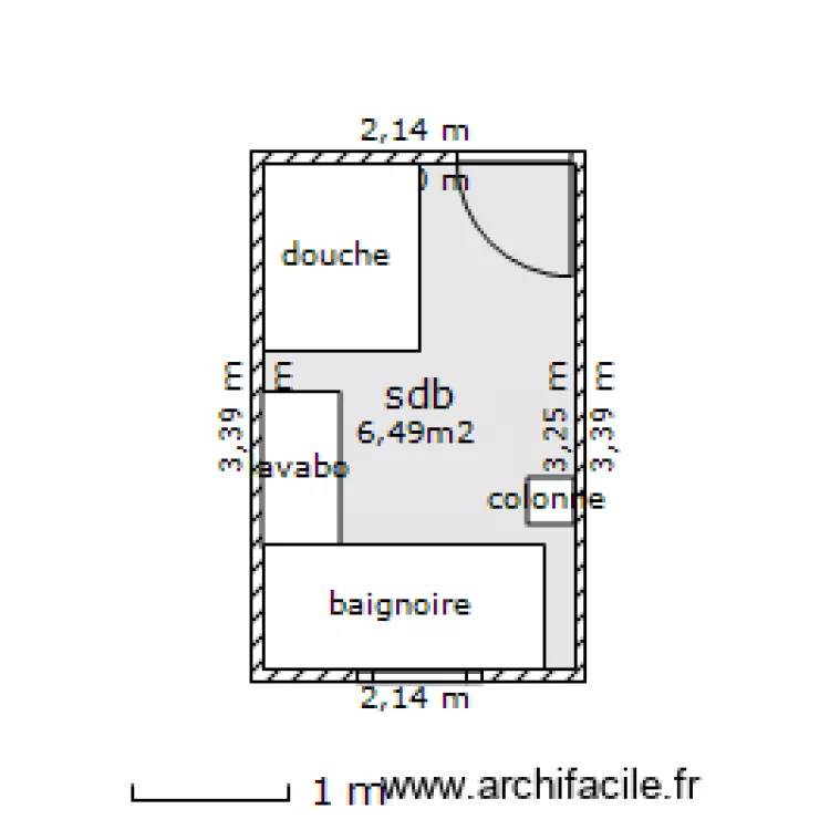 salle de bain. Plan de salle de bain. Plan de